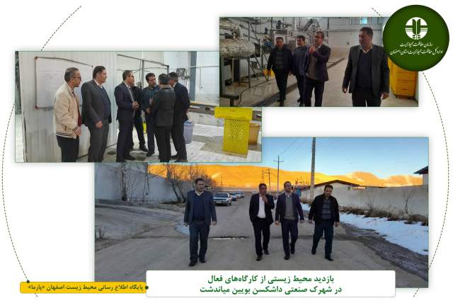 بازدید محیط زیستی از کارگاه‌های فعال در شهرک صنعتی داشکسن بویین میاندشت