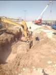 عملیات رفع حادثه خط انتقال آب 1400 میلی متر شهر اصفهان در کمترین زمان ممکن و بدون قطع آب مشترکین